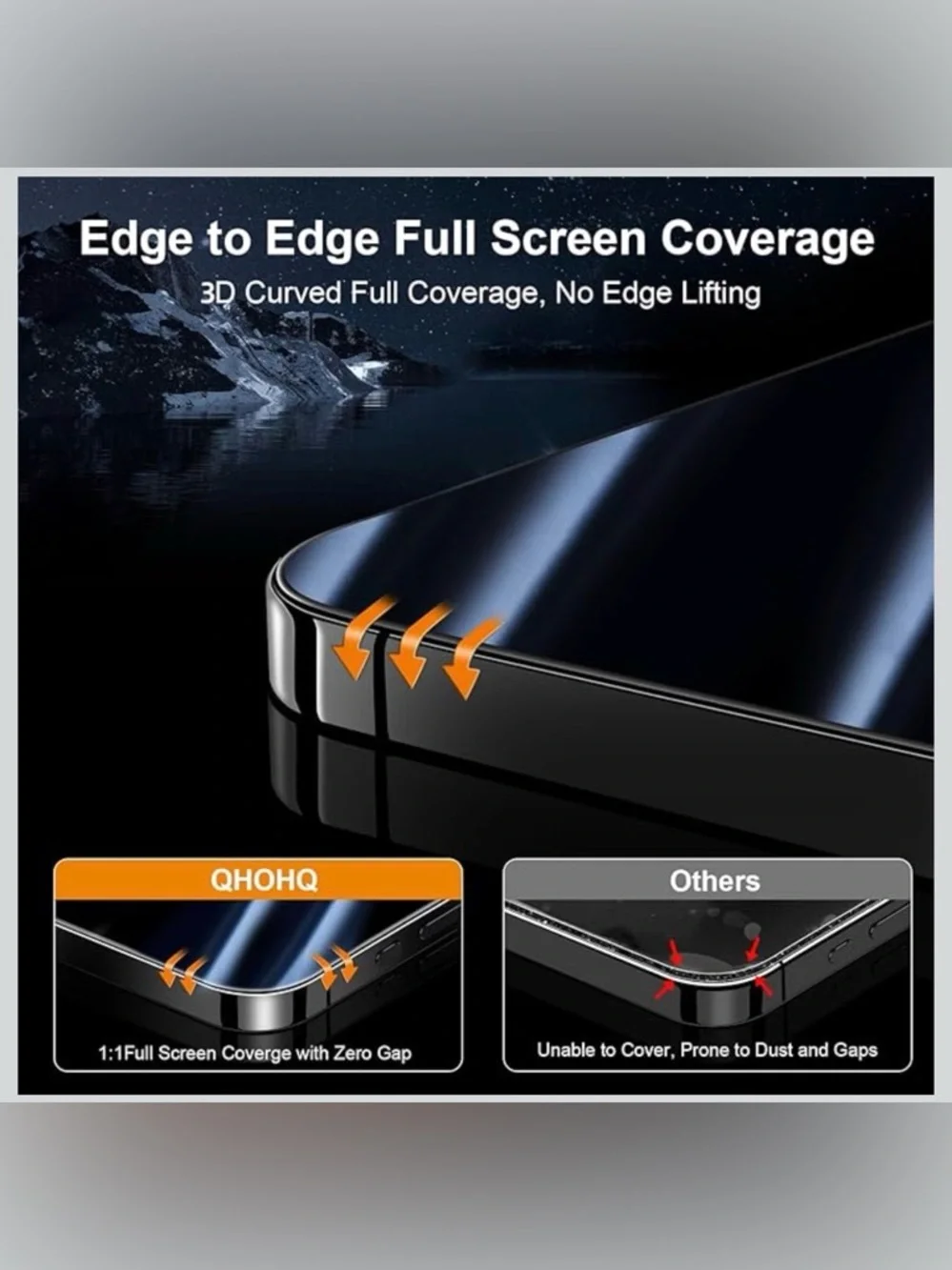 Privacy Tempered Glass Screen For iPhone 16 - 3 Pack with Camera Protectors